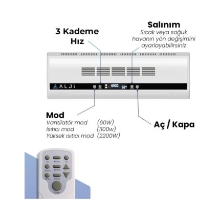 Alji 2200 W Süper Sessiz Seramik Isıtıcı - Görsel 2