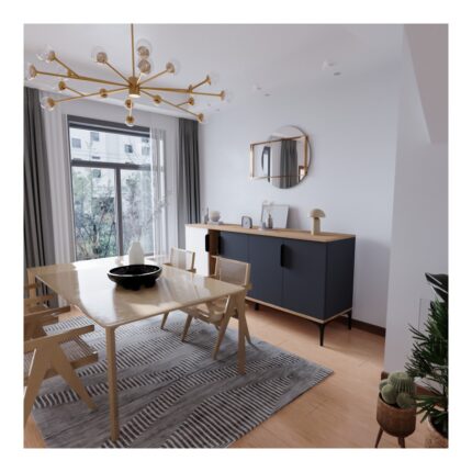 Alonex Tarz Konsol 180 cm (Metal Kulp, Antrasit,beyaz) 180 cm Yemek Odası Ofis Salon Ünite - Görsel 5