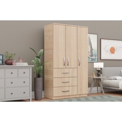 Metalia Gm 302-S Ece Lüx 3 Kapı 3 Çekmeceli Sonomo Gardırop - Görsel 2