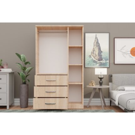 Metalia Gm 302-S Ece Lüx 3 Kapı 3 Çekmeceli Sonomo Gardırop - Görsel 3