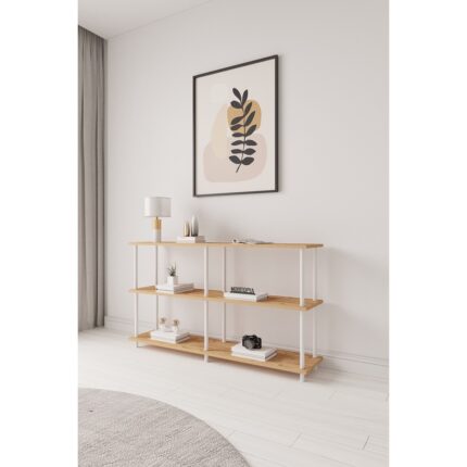 Mobitopya Çevir Kur 150 cm Raflı Konsol Atlantik Çam Bd - Görsel 2