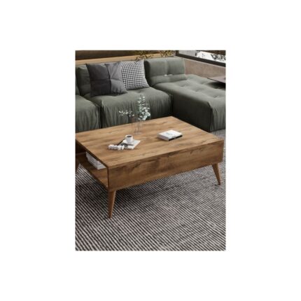Regisan Orta Sehpa Masa Salon Sehpası Lüx Model 90X50X33 Atlantik Çam - Görsel 3