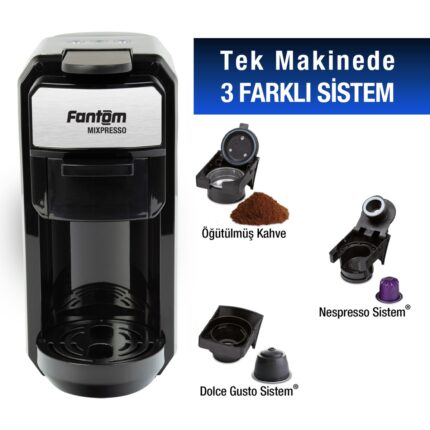 Fantom Mıxpresso Ks 1450 Mısscoffee Hediyeli Kutu Siyah - Görsel 2