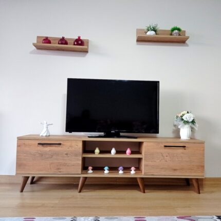 Mobilya Sepeti ( Ms 85 ) Mdf Tv Ünitesi Dolabı Raflı Ceviz - Görsel 4