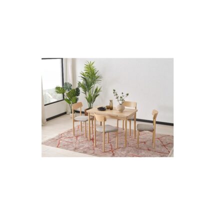 Dekorazi Perla Modern Açılır Fonksiyonlu Yonga Levha Masa Takımı 4 Sandalyeli 110x70x73 cm