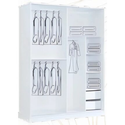 Avm 24 Efes 160 X 59 X 212 Sürgülü Dolap-Beyaz-Aynalı-Ücretsiz Nakliye Montaj - Görsel 3