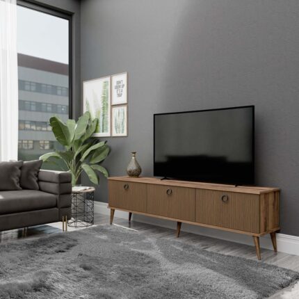 Mezza 1370 Lexus 180 cm (Ahşap Ayaklı) Tv Ünitesi Hat - Kaplan