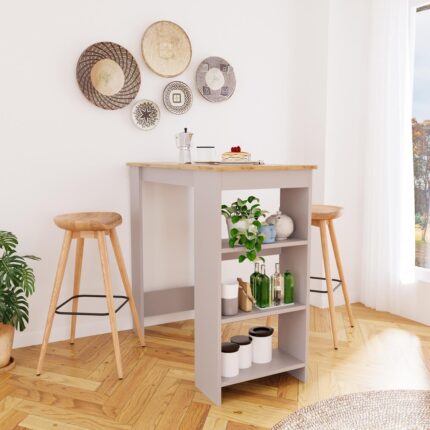 Bimossa L1120 Serina Bar Masası Sepet-Kumtaşı - Görsel 3