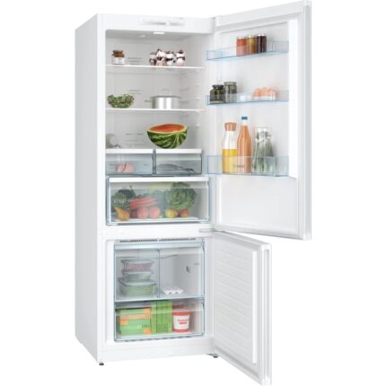Bosch KGN55VWE0N Beyaz Alttan Donduruculu Buzdolabı 375 lt E Enerji Sınıfı 186X70 cm - Görsel 2