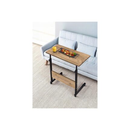 servetavcı Yükseklik Ayarlı Kahvaltı ve Yemek Sehpası - Atlantik Çam (Tekerli) 70X40