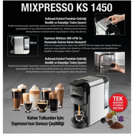Fantom Mıxpresso Ks 1450 Mısscoffee Hediyeli Kutu Siyah - Görsel 4
