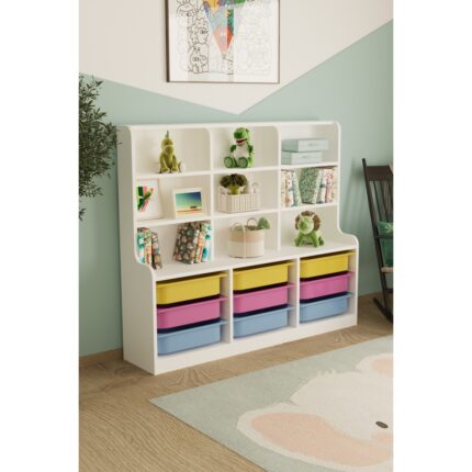 Remaks Sinous 9 Sepetli Çok Amaçlı Oyuncak Dolabı Renkli - Görsel 2