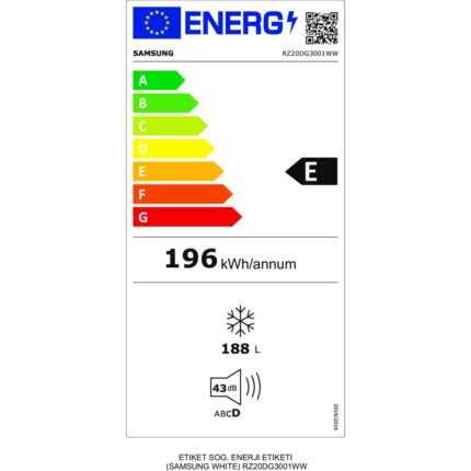 Samsung RZ20DG3001WWTR  160Lt Tek Kapılı Derin Dondurucu - Görsel 5