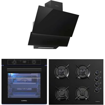 Luxell A68-SGF3-OC88-DA6-835 Platinum Siyah Ankastre Set