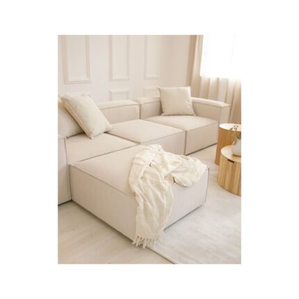 Edsy Home Mira Relax Krem Renk Köşe Koltuk - Görsel 2