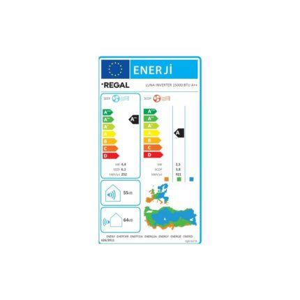 Regal Luna A++ 15000 BTU Inverte Duvar Tipi Klima - Görsel 4