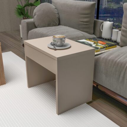 Arnetti Sartos 3'lü Zigonlu Modern Orta Sehpa Salon Sehpası, Atlantik Çam Bej - Sartos - Görsel 5