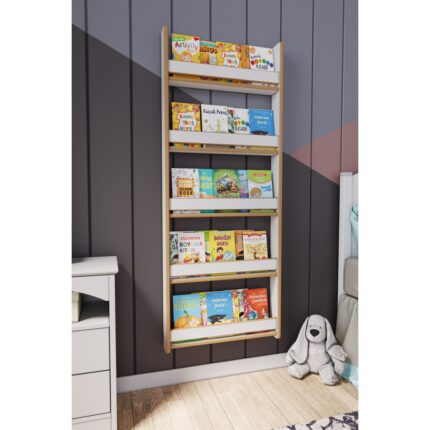 Zeo Wood Design Montessori 5 Raflı Mdf Çocuk Kitaplığı 154*60 - Görsel 2
