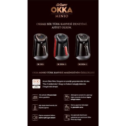 Arzum OK004-K Okka Minio Türk Kahvesi Makinesi - Krom - Görsel 4