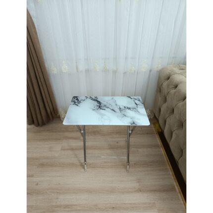 Evko Mobilya Çanta Zigon Sehpa, 4'lü Sehpa, Zigon Sehpa, Servis Sehpası, Camlı Sehpa, Krom Sehpa, Katlanır Sehpa - Görsel 3