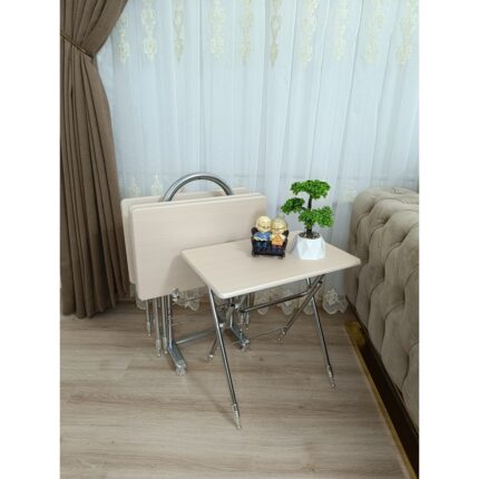 Evko Mobilya Çanta Zigon Sehpa, 4'lü Sehpa, Zigon Sehpa, Servis Sehpası, Mdf Mebran Sehpa, Katlanır Sehpa, Krom