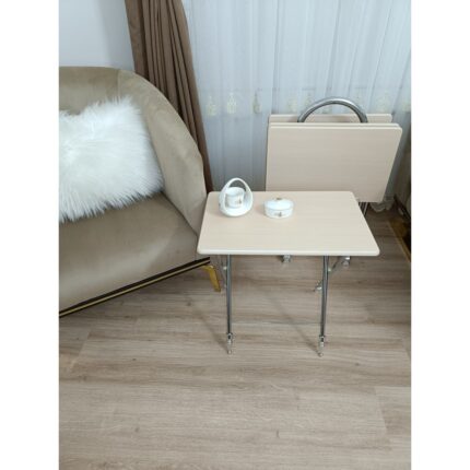 Evko Mobilya Çanta Zigon Sehpa, 4'lü Sehpa, Zigon Sehpa, Servis Sehpası, Mdf Mebran Sehpa, Katlanır Sehpa, Krom - Görsel 5