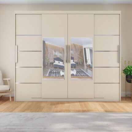 Yilwood Sürgülü Gardırop Dört kapaklı 320/210CM (KOTON VİZON) - Görsel 2