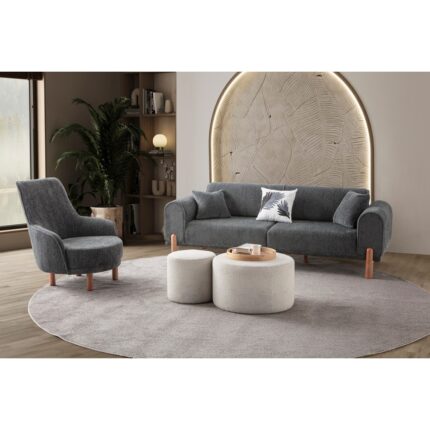 Edsy Home Armoni 3+3+1 Koltuk Takımı Antrasit - Görsel 3