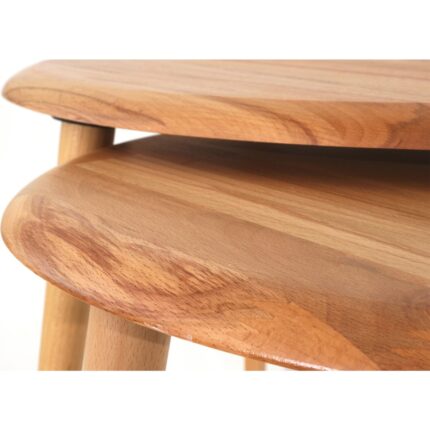 Faw Decor Asimetrik Masif Ahşap Orta Sehpa Ve 2'Li Zigon / 3'Lü Zigon Sehpa Set, Modern Masif - Görsel 4