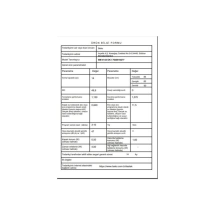 Beko Bm 4144 Ok I D Enerji Sınıfı 4 Programlı Inox Bulaşık Makinası (otomatik kapı açma özelliği) - Görsel 5