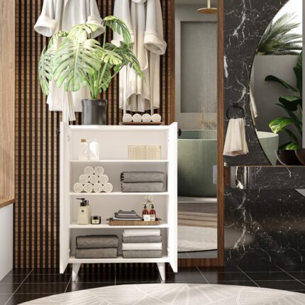 İmbaş 2 Kapaklı 3 Raflı Çok Amaçlı Dolap Ayakkabılık Mutfak Banyo Kiler Dolabı - Görsel 2