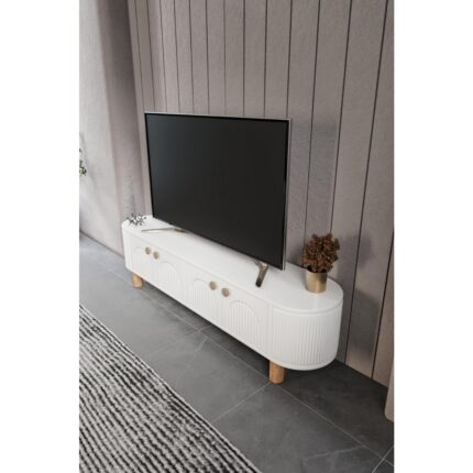 Venüs Vns Modüler Mebran Kapak. Duru Tv SEHPAS180 cm Perast Oval Tv Ünitesi - Görsel 2