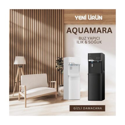 Aquamara Buz Makinalı Su Sebili Siyah - Görsel 3