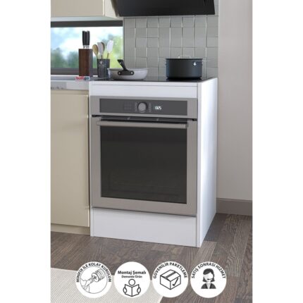 Bofigo Ankastre Fırın Dolabı Ankastre Dolabı Ankastre Ocak Dolabı Beyaz