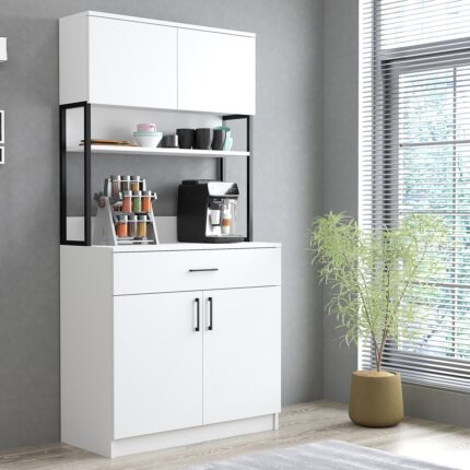 Roewood 2 Kapaklı Kahve Köşesi Beyaz - Görsel 2