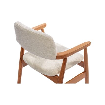 Gazzini Furniture Rio Teddy Krem Natural Ahşap Sandalye - Görsel 5