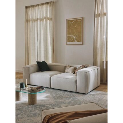 Edsy Home Mira 2 Modüler Ikili Koltuk (Krem) Keten Kumaş - Görsel 3