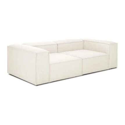 Edsy Home Mira 2 Modüler Ikili Koltuk (Krem) Keten Kumaş - Görsel 5