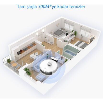 Ezviz RE4 Plus Akıllı Robot Süpürge, Paspas ve Süpürme, Otomatik Toz Boşaltma, Extra Büyük 4Lt Toz Torbası, Halı Tanıma (Ezviz Türkiye Garantili) - Görsel 5