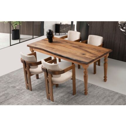 Gazzini Furniture Narvik Iskandinav Still T Model Ahşap Sandalye - Görsel 5