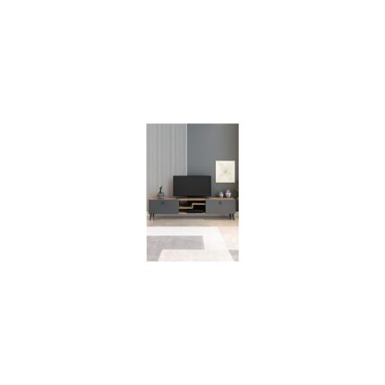 İzco Design Model Z Tv Ünitesi 150 cm Dekoratif Raflı Iki Kapaklı Tv Sehpası Çam Renk