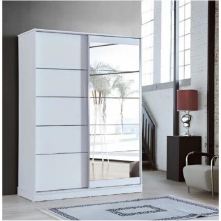 Avm 24 Efes 180 X 59 X 212 Sürgülü Dolap-Beyaz-Aynalı-Ücretsiz Nakliye Montaj - Görsel 2
