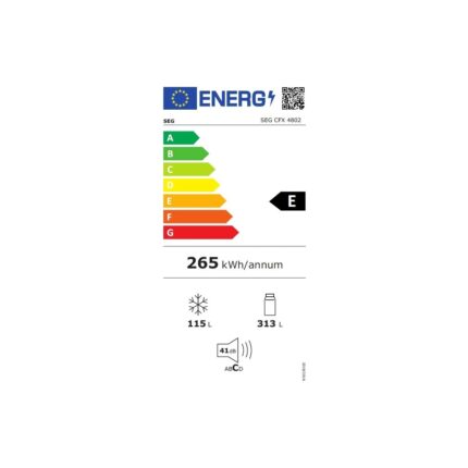 SEG CFX 4802 434 lt E Enerji Sınıfı İnox Kombi Statik Buzdolabı - Görsel 3