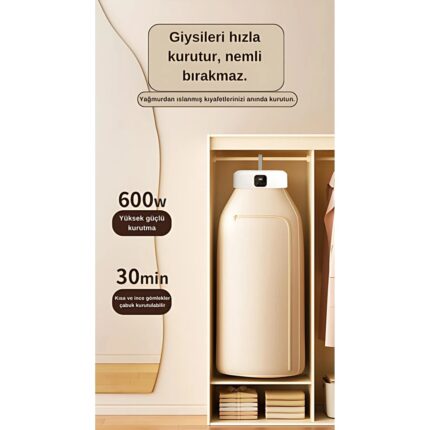 Goldenowl Royues 10 Kg A++ Isı Pompalı Kurutma Makinesi Hızlı Kurutma UV Mavi Işık Sterilizasyon Dijital Panel - Görsel 5