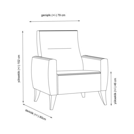Minar Alkon Berjer-Koyu Gri 100 - Görsel 4