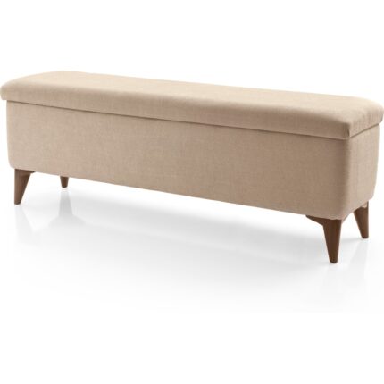 Vavonni Sandıklı Puf Bench Tedy Kumaş  Pufidik  Amortsör Kapaklı Puf Bench A +  140 cm - Görsel 3