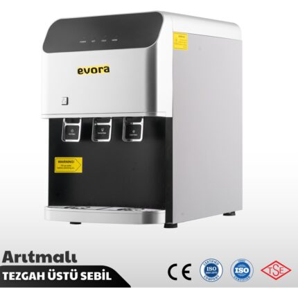 Evora Tezgah Üstü Sıcak Soğuk Arıtmalı Su Sebili Gri Premium