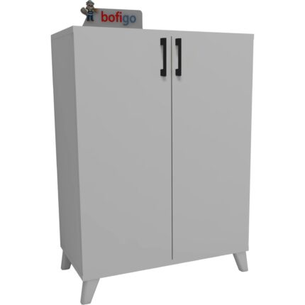 Bofigo 4 Raflı Çok Amaçlı Dolap Çok Amaçlı Mutfak Dolabı Banyo Dolabı Ceren Beyaz - Görsel 5