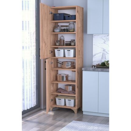 Bofigo Çok Amaçlı Dolap Tuna Erzak Dolabı Banyo Dolabı Kiler Dolabı Mutfak Dolabı Çam - Görsel 3