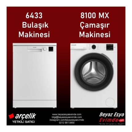 Arçelik Star Plus Paket 2'li Set (6433 Bulaşık/ 8100 mx Çamaşır)